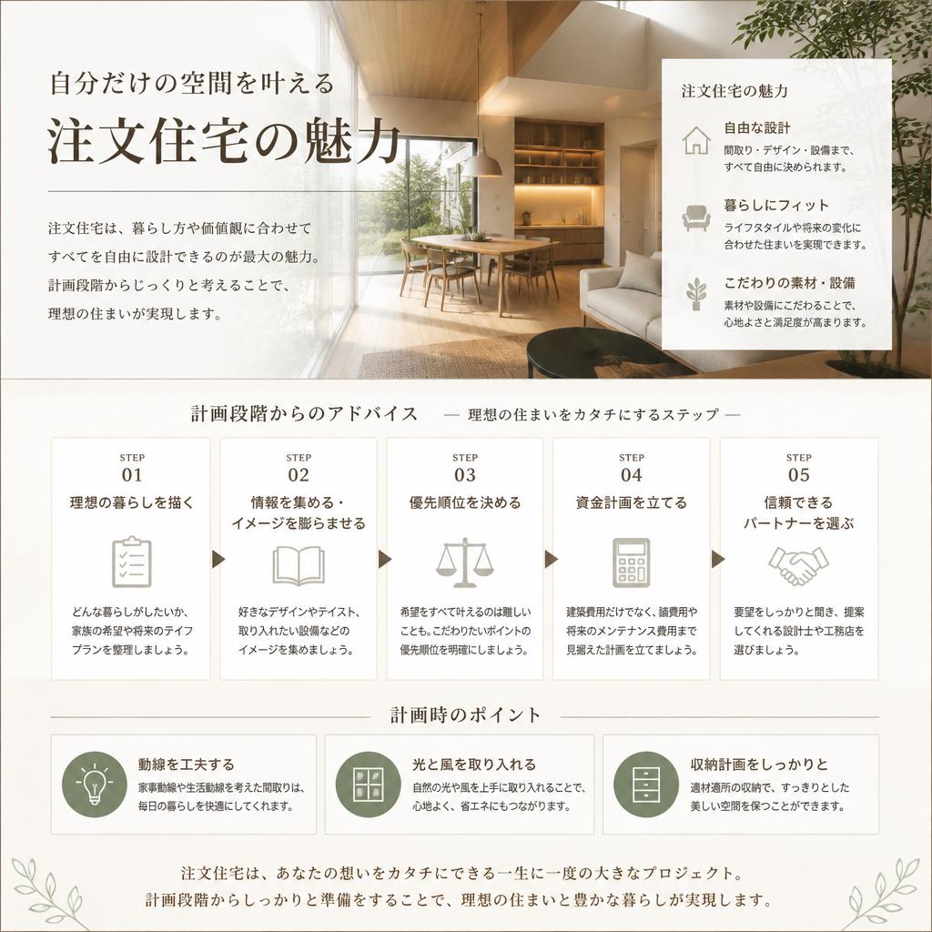 注文住宅の利点とプランニング