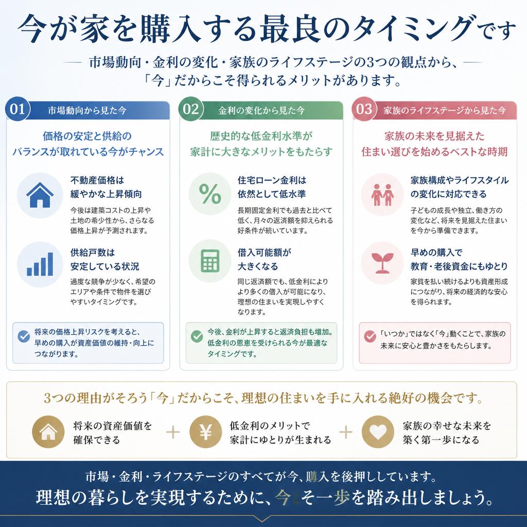 家を買うベストタイミングとは？