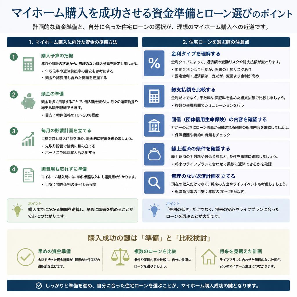 資金準備と住宅ローンのポイント